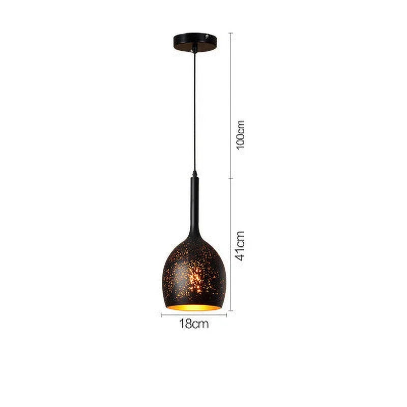 Maliben | VIntage Iron Pendant Lamp in Scandinavian Retro Loft Style