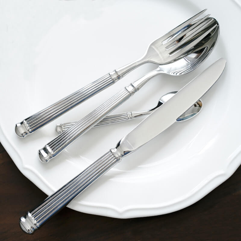 Maliben Simple Striped Cutlery 4 Piece Set