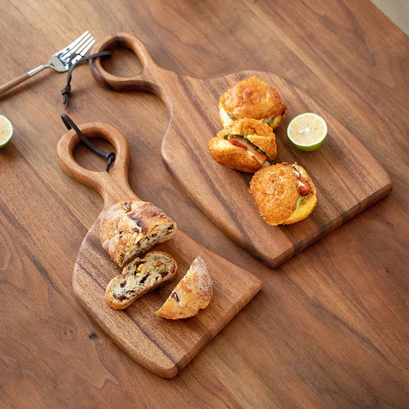 Maliben | NutriCraft – Luxurious walnut cutting board with double-sided functionality for kitchen and presentation