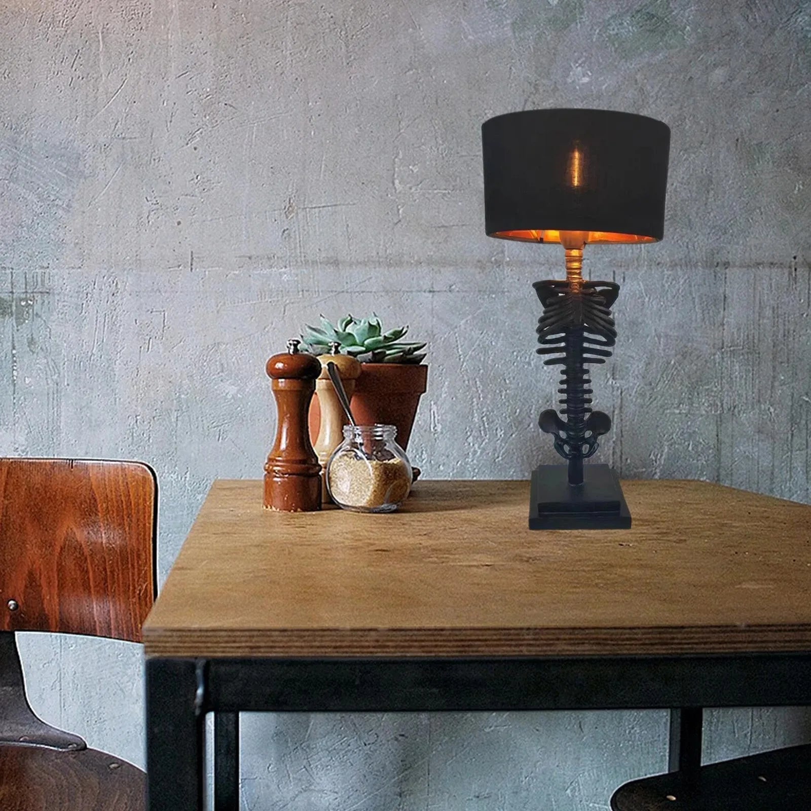 Maliben | Gothic Skeleton Table Lamp – HAndmade and Mysterious Design