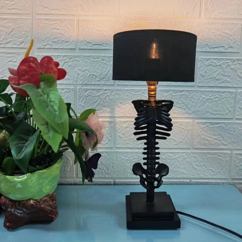 Maliben | Handcrafted Gothic Skeleton Table Lamp