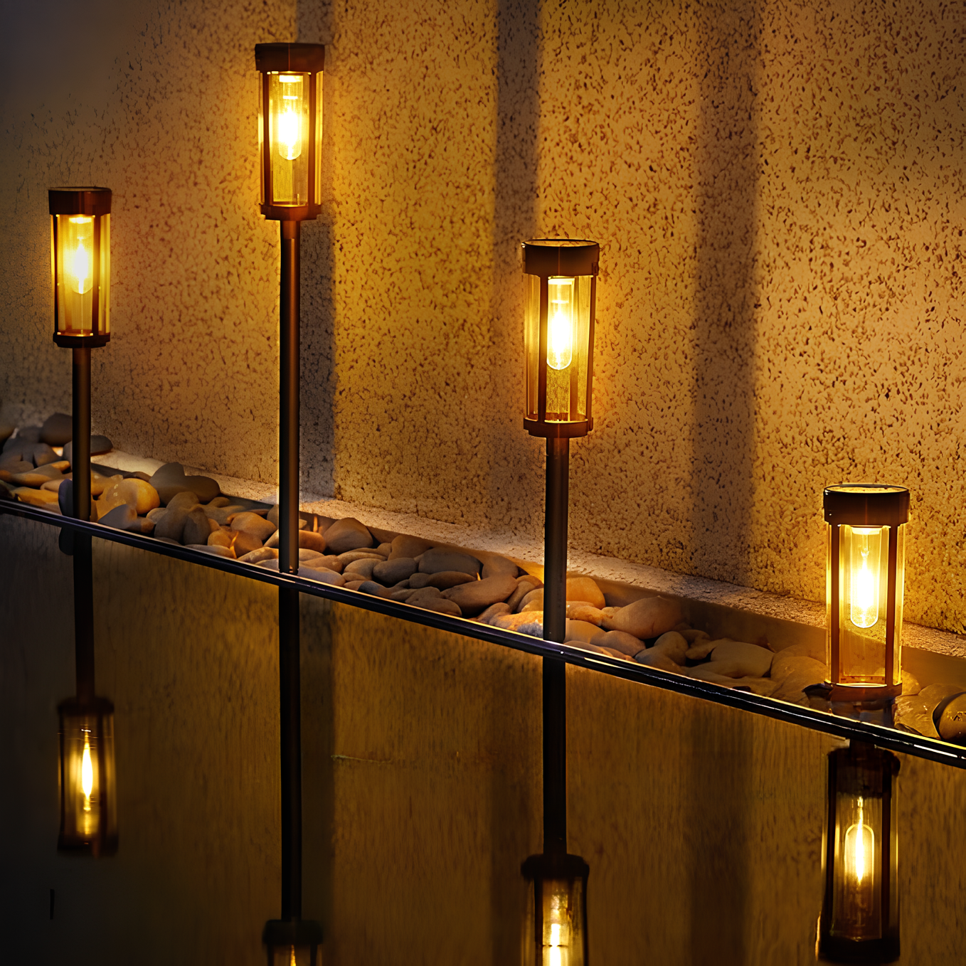 Maliben | Solar Torch Light Solaria | Automatic Twilight Sensor | 12h Light Duration | Weatherproof Design