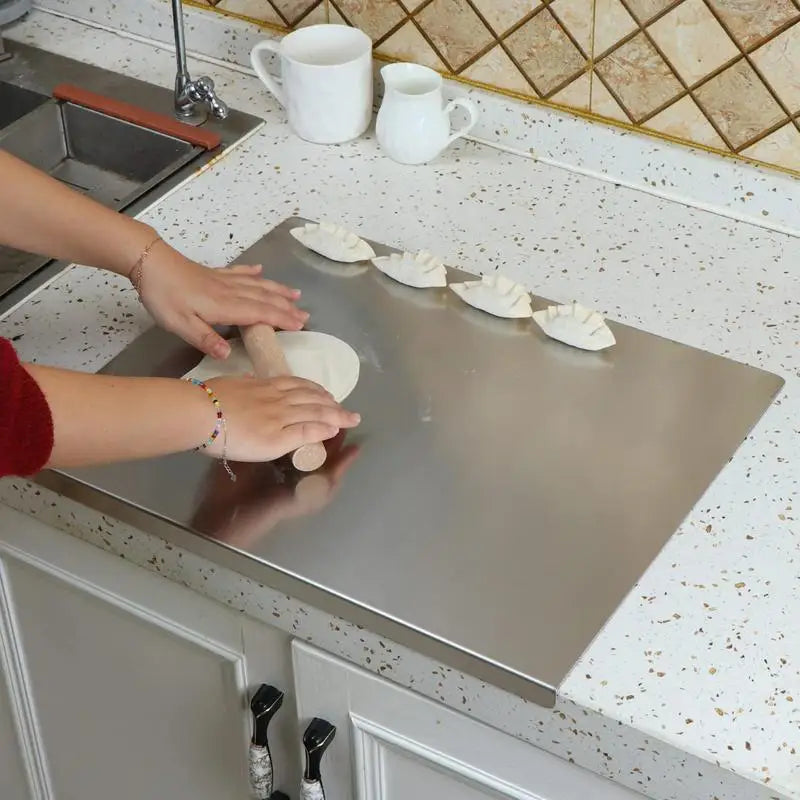 Maliben | SteelEdge – Hygienic stainless steel cutting board with non-slip and sleek edge design