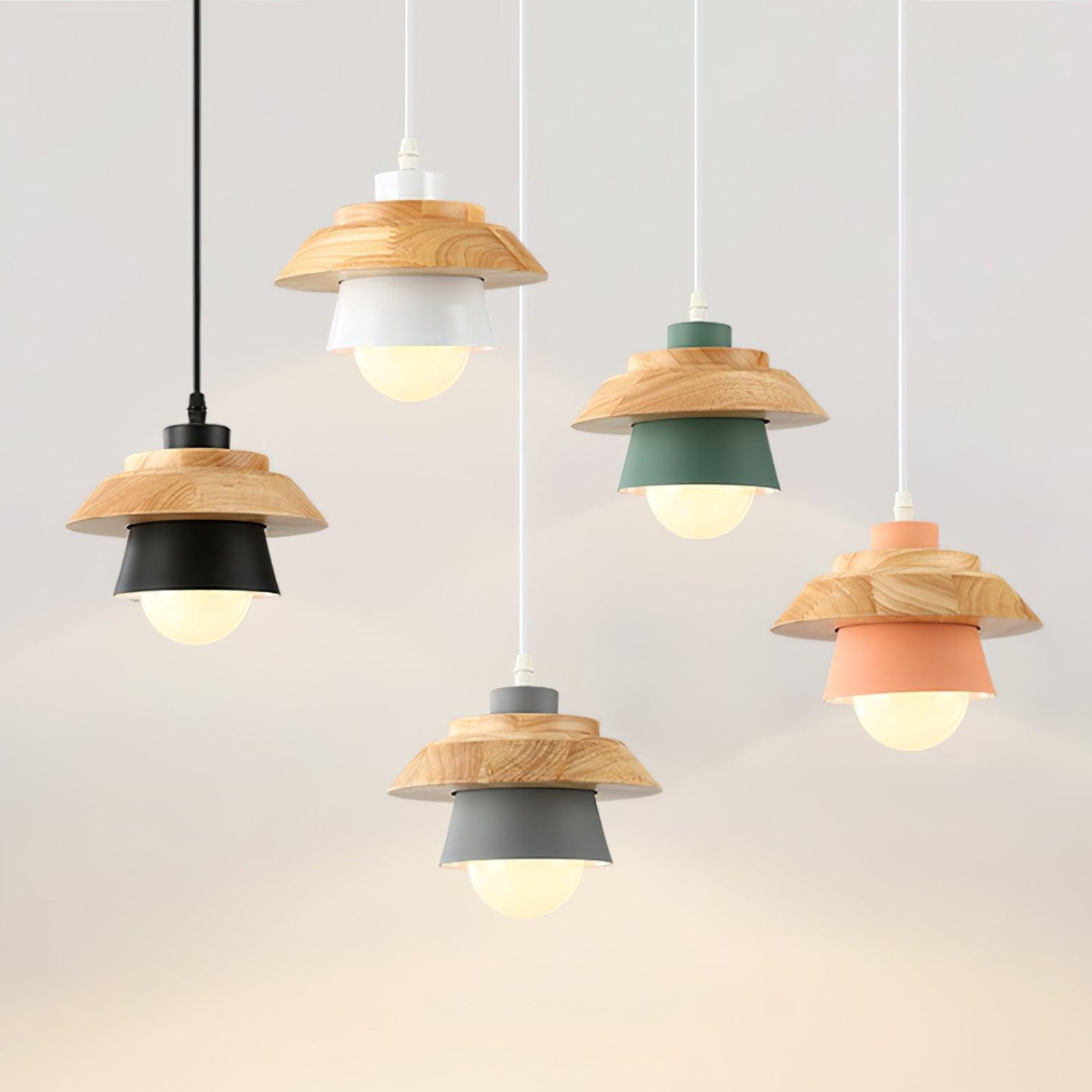 Maliben | Nordicmacaron Luxury Ceiling Lamp - Scandinavian Design With Wooden Finish