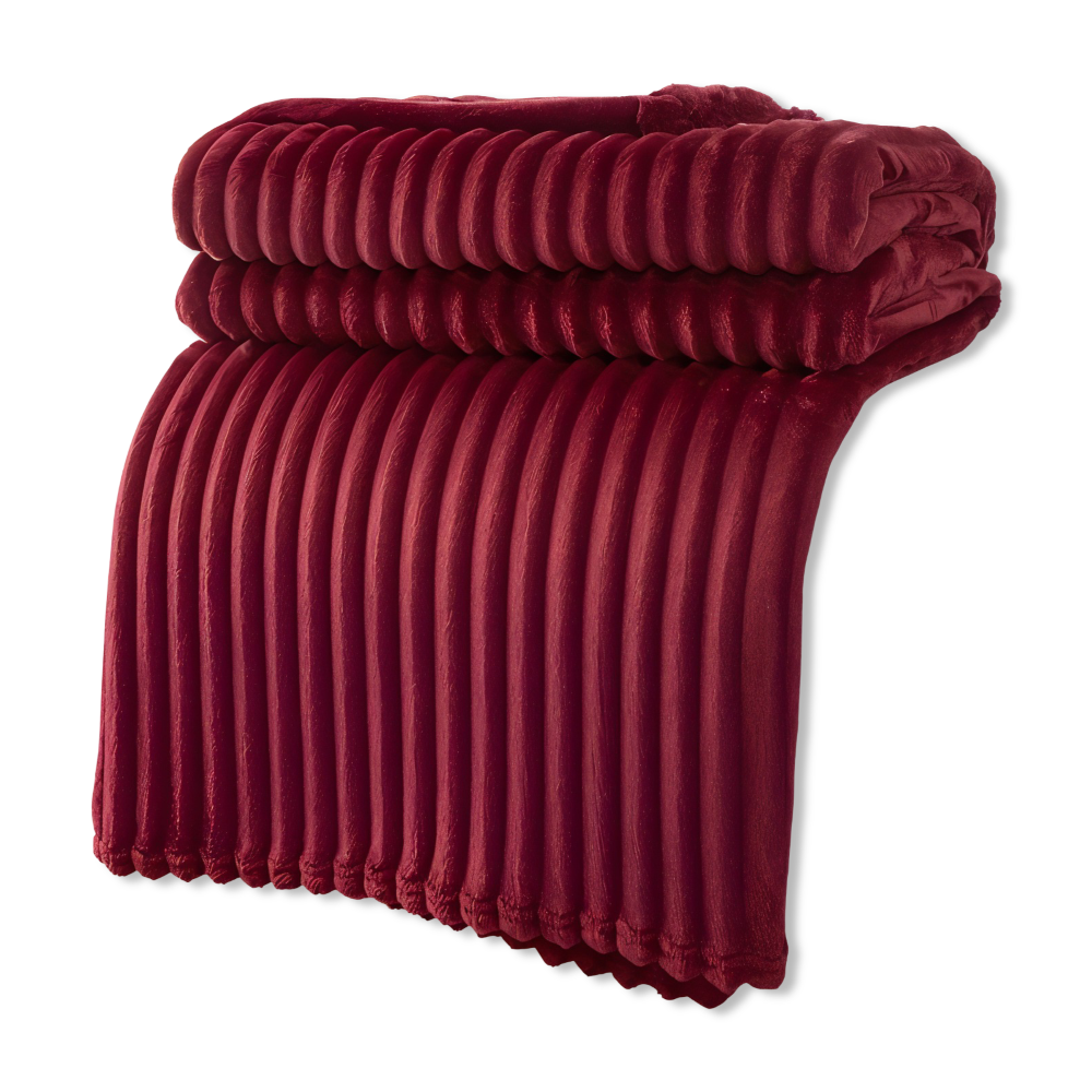 Maliben | Cosyloom Plaid | Soft Ribbed Fleece Blanket | Breathable & Fluffy | For All Seasons