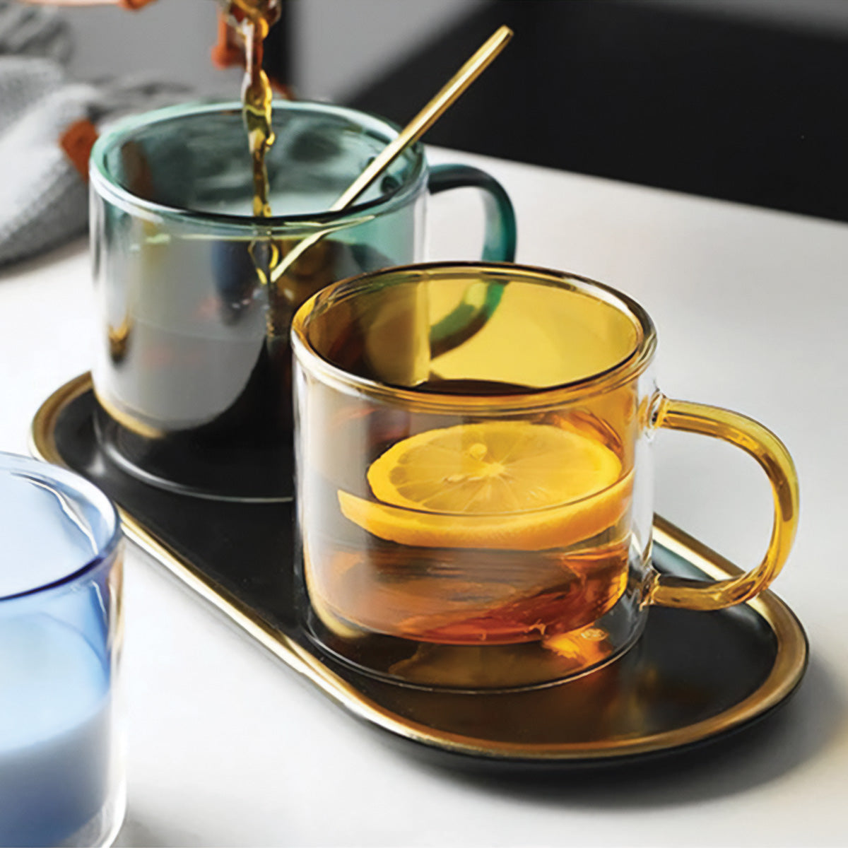 Maliben | DoublyMug | Tinted glass mug for hot beverages