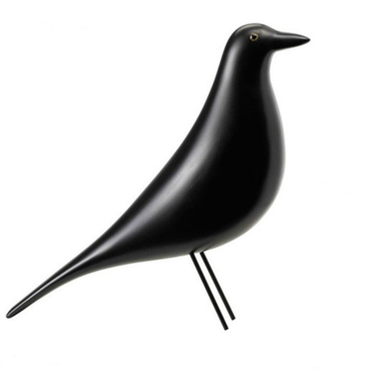 Maliben | Resin Craft Bird Figurine Office Ornaments Home Decoration Accessories (Black)