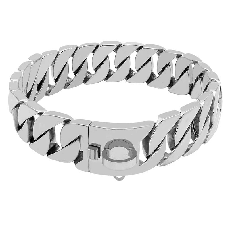 Maliben | KrachtNeck Metal Dog Collar – Sturdy Stainless Steel Collar for Large Dogs