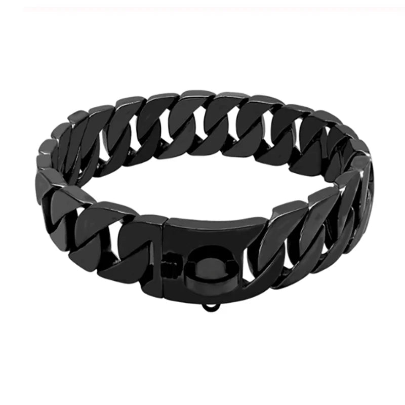 Maliben Strength Neck Metal Dog Collar – Sturdy Stainless Steel Collar for Large Dogs