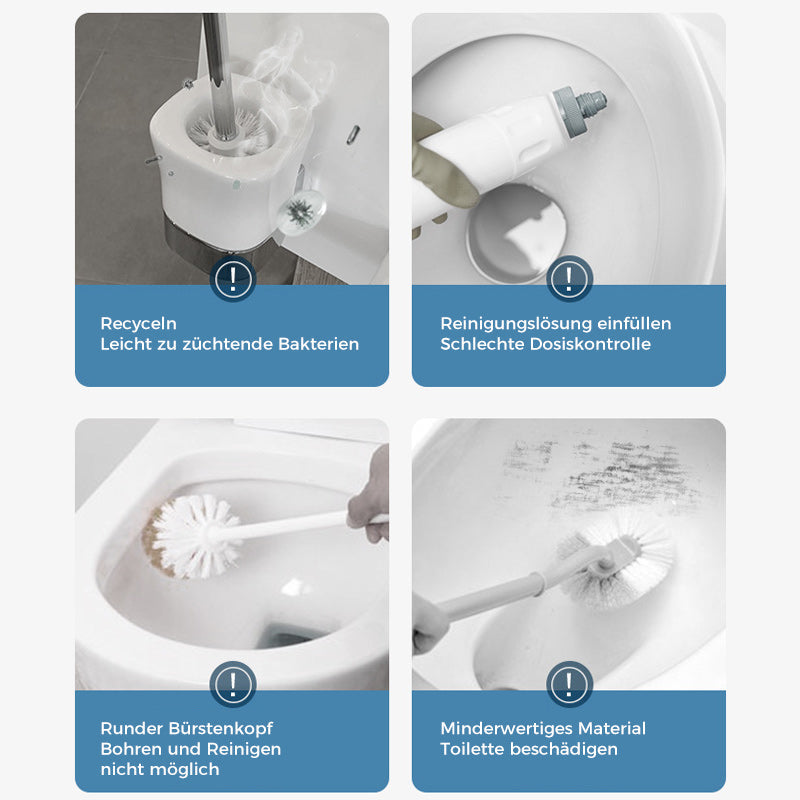 Maliben | Antibacterial Disposable Toilet Brush With Hygienic Sponge Head And Holder