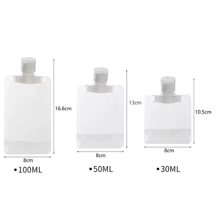 Maliben Travel Pouches — 10-Piece Leak-Proof Toiletry Bottle Set