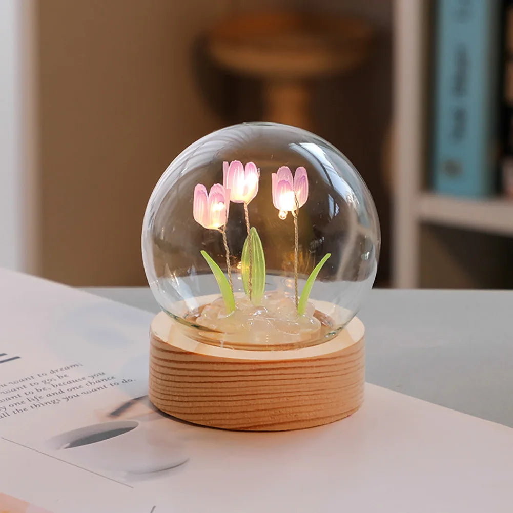Maliben | Tulipglow Elegant Floral Table Lamp – Refined Lighting