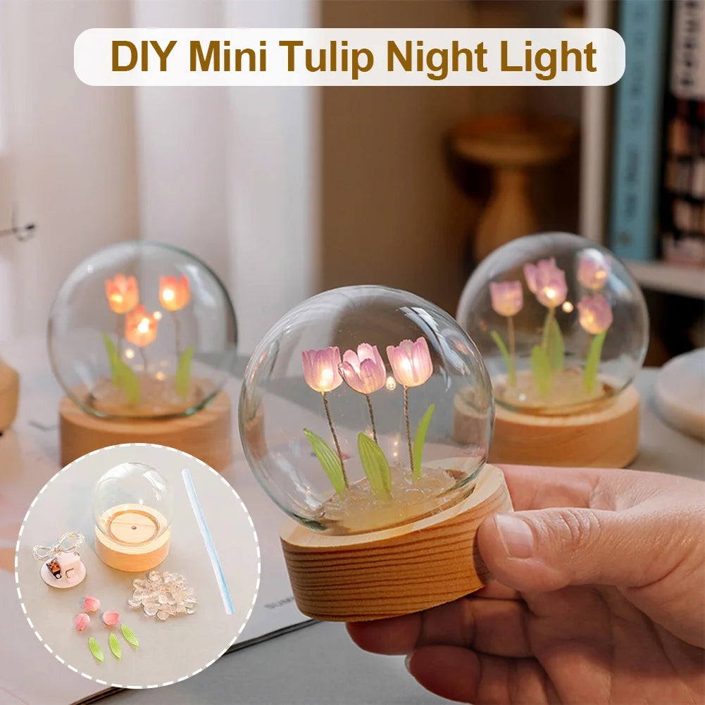 Maliben | Tulipglow Elegant Floral Table Lamp – Refined Lighting