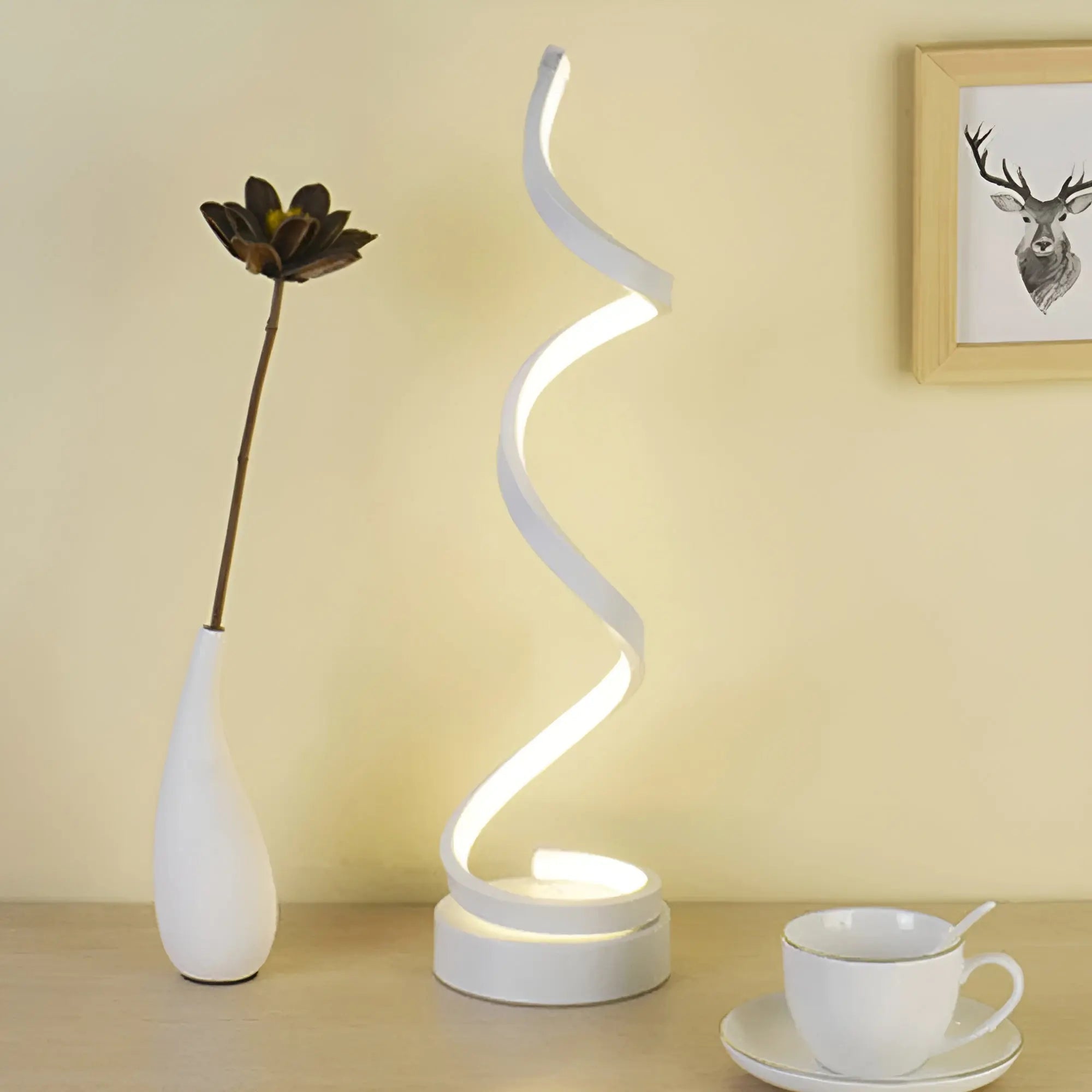 Maliben | Elegant Spiral Glow Led Desk Lamp – Energy Efficient, Sustainable & Eye-Friendly Design