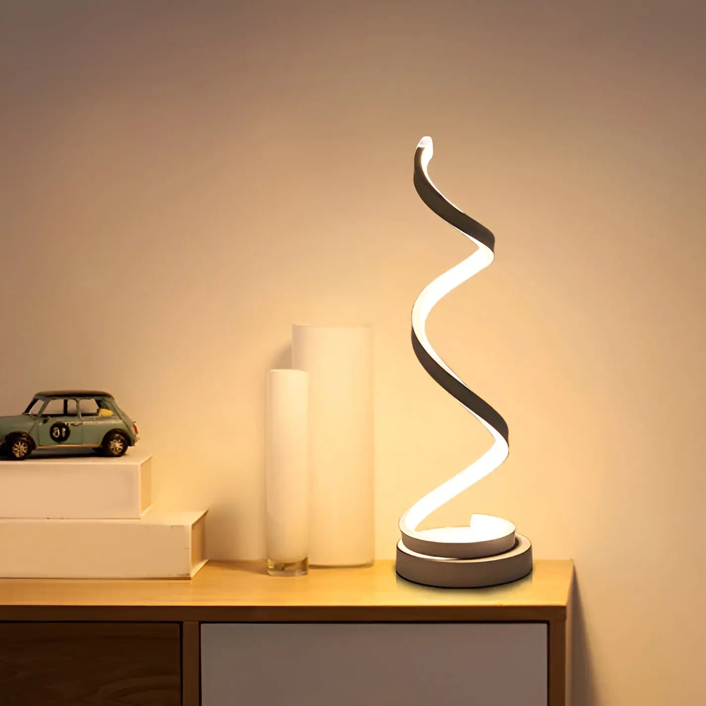 Maliben | Elegant Spiral Glow Led Desk Lamp – Energy Efficient, Sustainable & Eye-Friendly Design