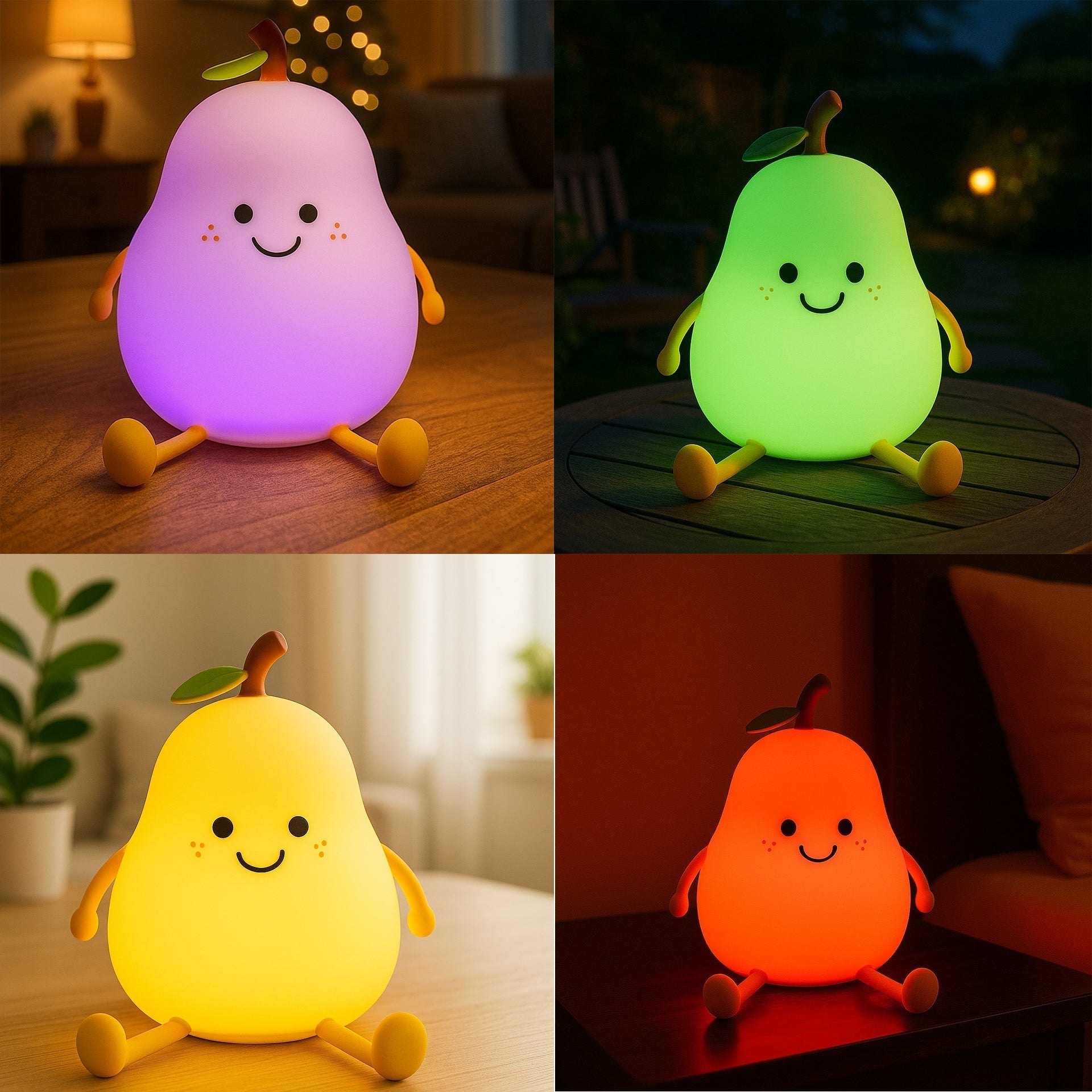 Maliben | Cute Pear Bedside Touch Night Lamp