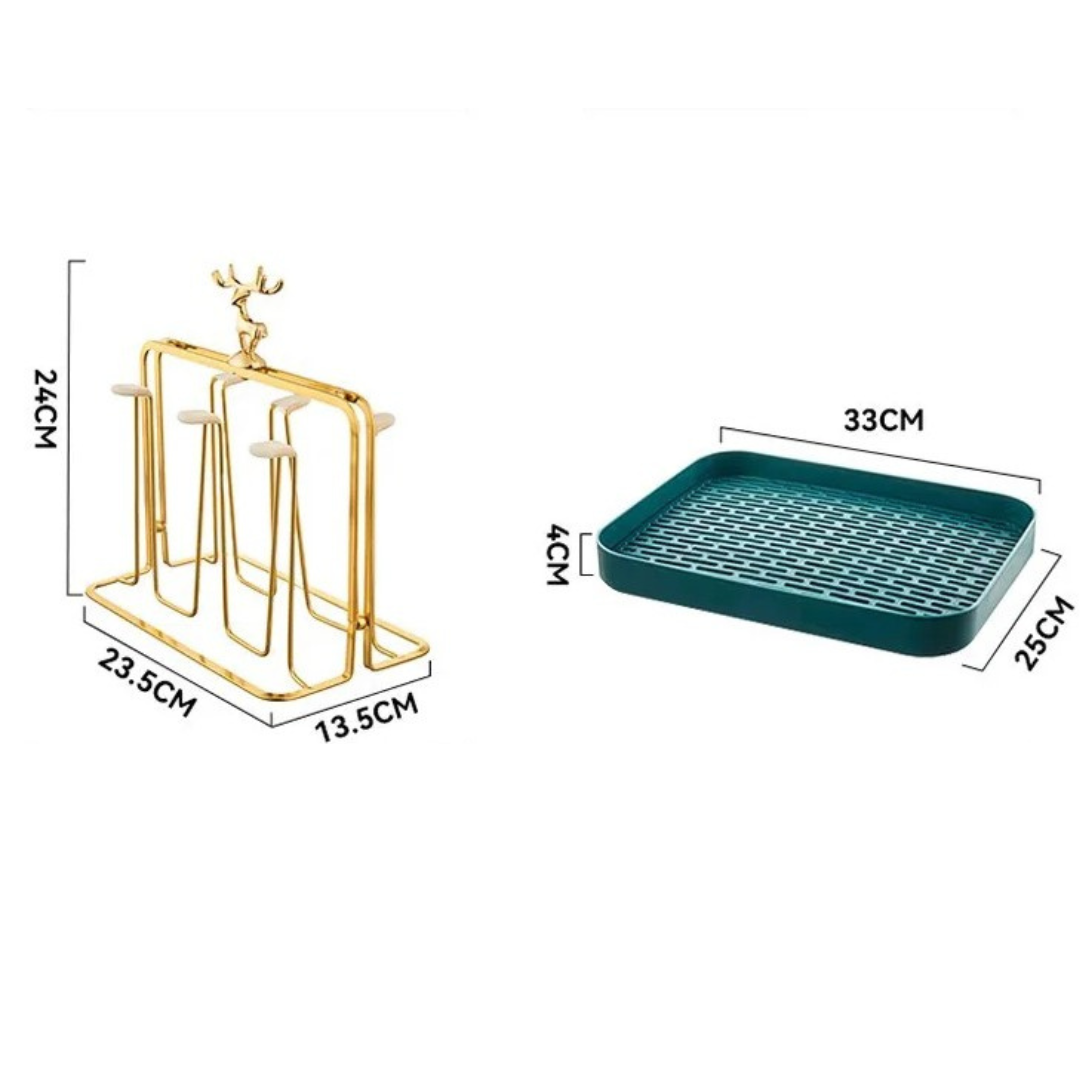 Maliben | Glacio Glass Cup Holder - Glass Party Holder With Reindeer Design For Luxurious Whisky Experience
