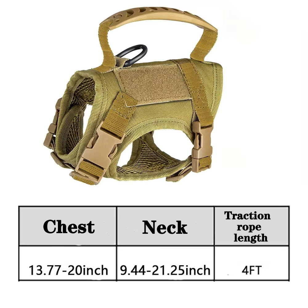 Maliben | Adjustable Tactical Pet Harness with Control Handle for Cats and Large Dogs