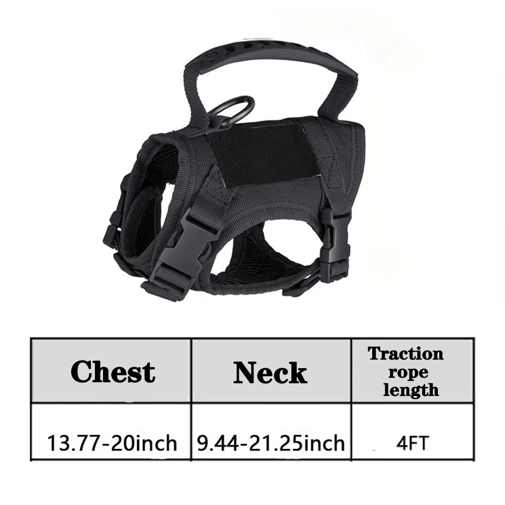 Maliben | Adjustable Tactical Pet Harness with Control Handle for Cats and Large Dogs