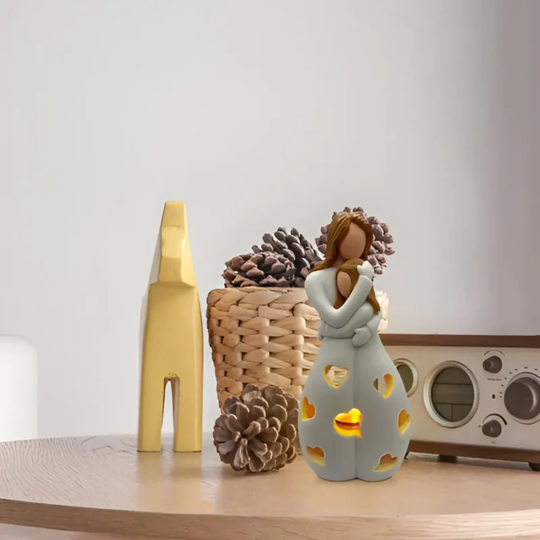 Maliben | Embracing Mother And Daughter Candle Holder - Eternalbond
