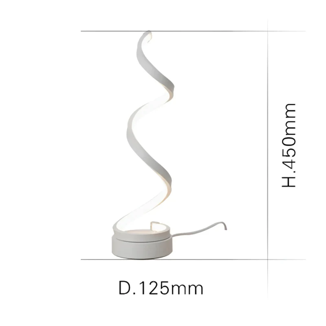 Maliben | Dimmable Modern Spiral Table Lamp - Lumaspiral