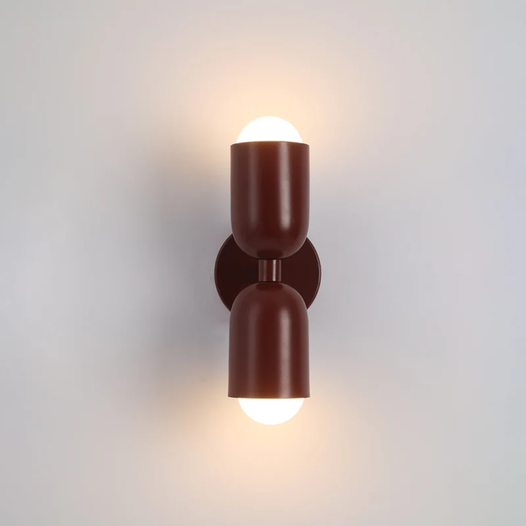 Maliben | Wall Light Duoglow | Dual-Sided Led LightIng | ColOr Highlight For Your Home | Metal Housing in Green, Pink or Red