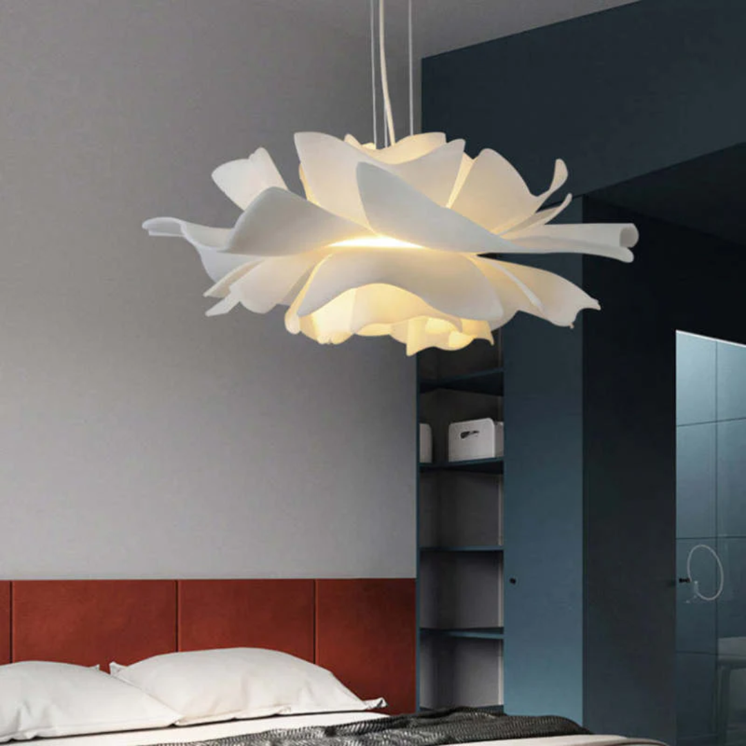 Maliben | Design Pendant Lamp Flower White Metal - Sophia