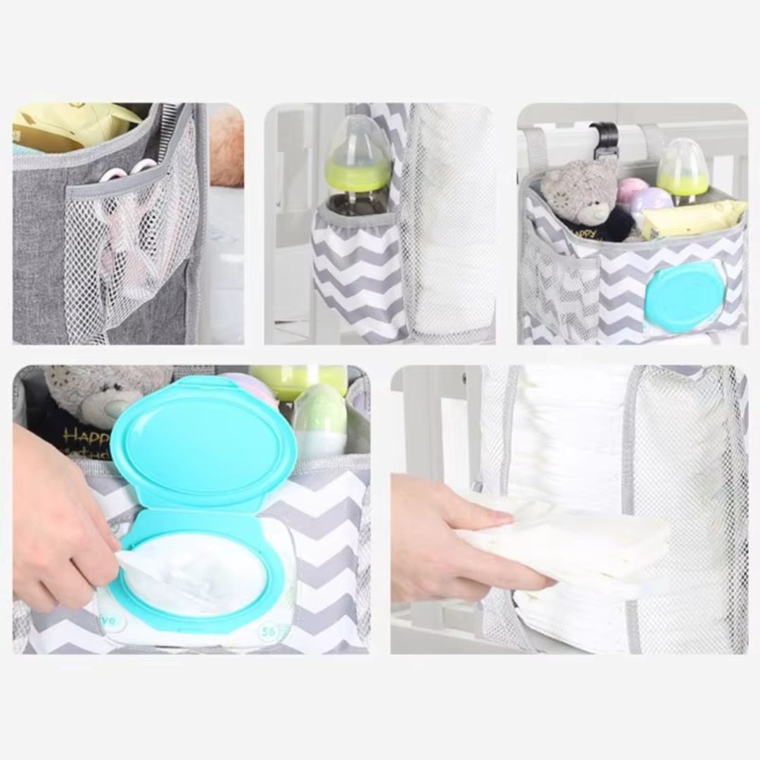 Maliben | Diaper Organizer For Crib – Hanging Changing Table Organizer