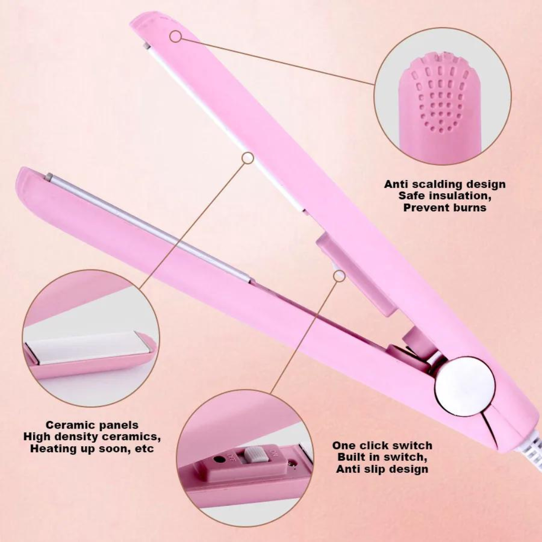Maliben MiniCurler Ceramic Mini Curling Iron & Straightener