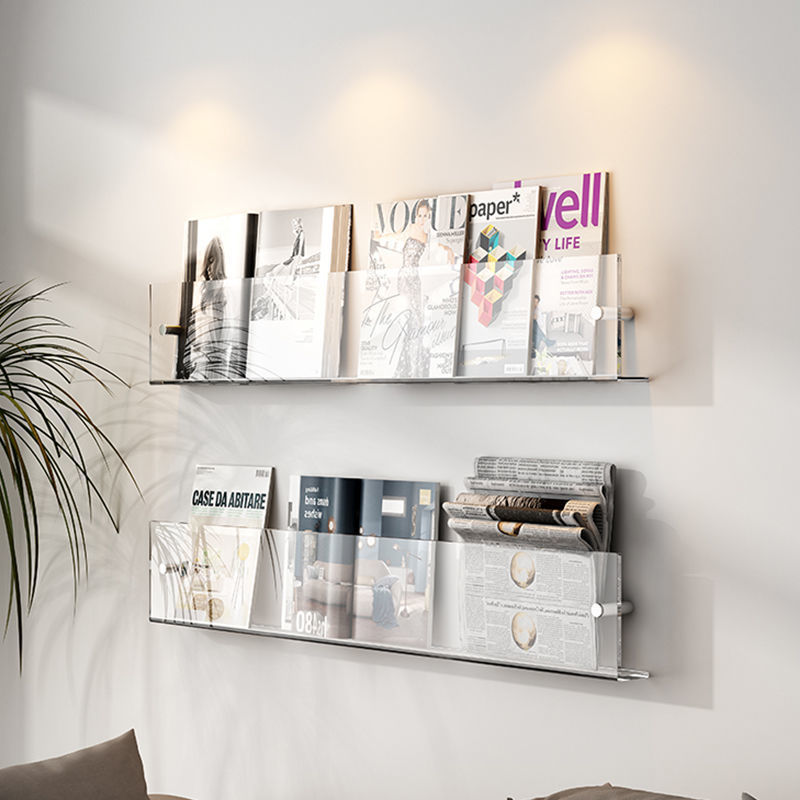 Maliben | Acrylic Wall-Mounted Floating Magazine Rack