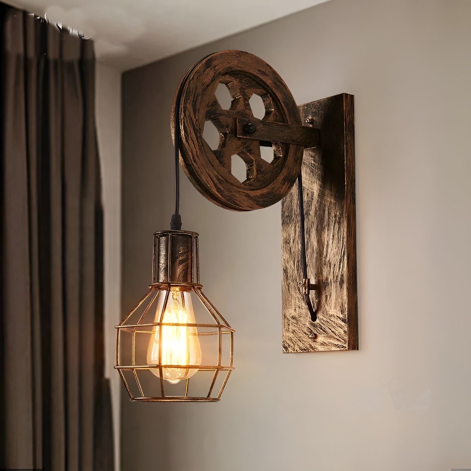 Maliben | Luxe Vintage Led Wall Lamp – Industrial Style Lighting By Shineglow