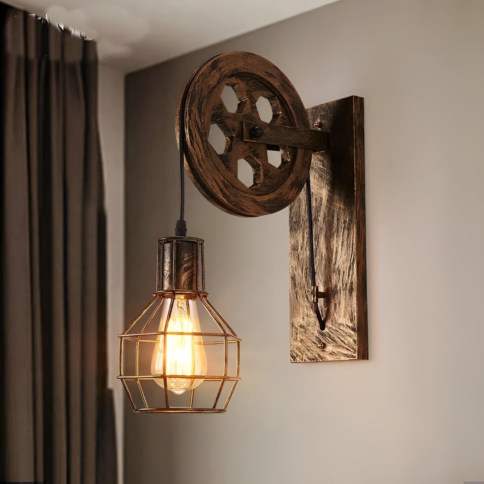 Maliben | Luxe Vintage Led Wall Lamp – Industrial Style Lighting By Shineglow
