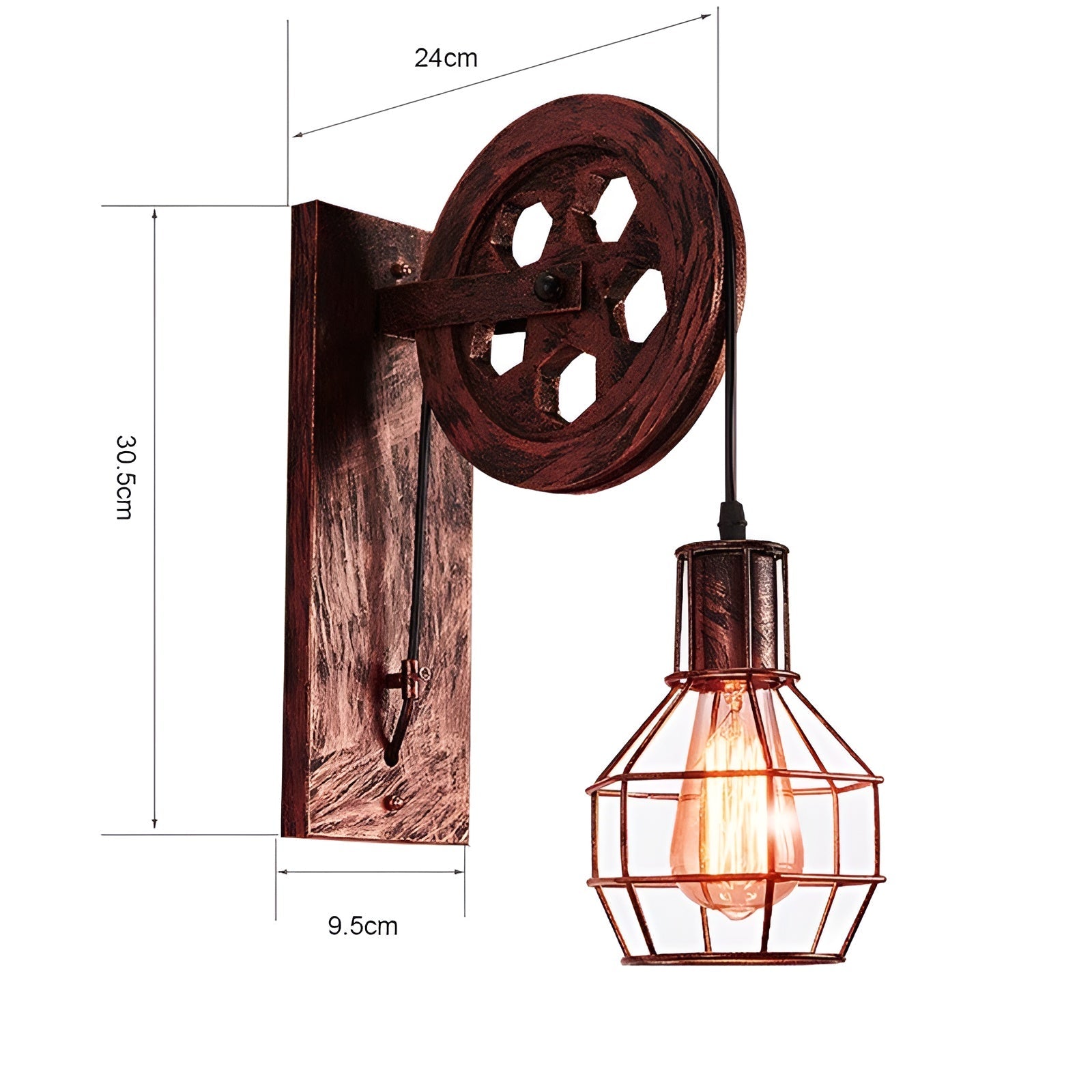 Maliben | Luxe Vintage Led Wall Lamp – Industrial Style Lighting By Shineglow