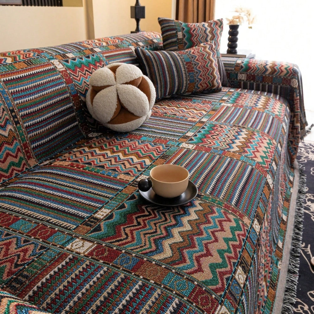 Maliben | Aurora Stripes Boho Sofa Cover