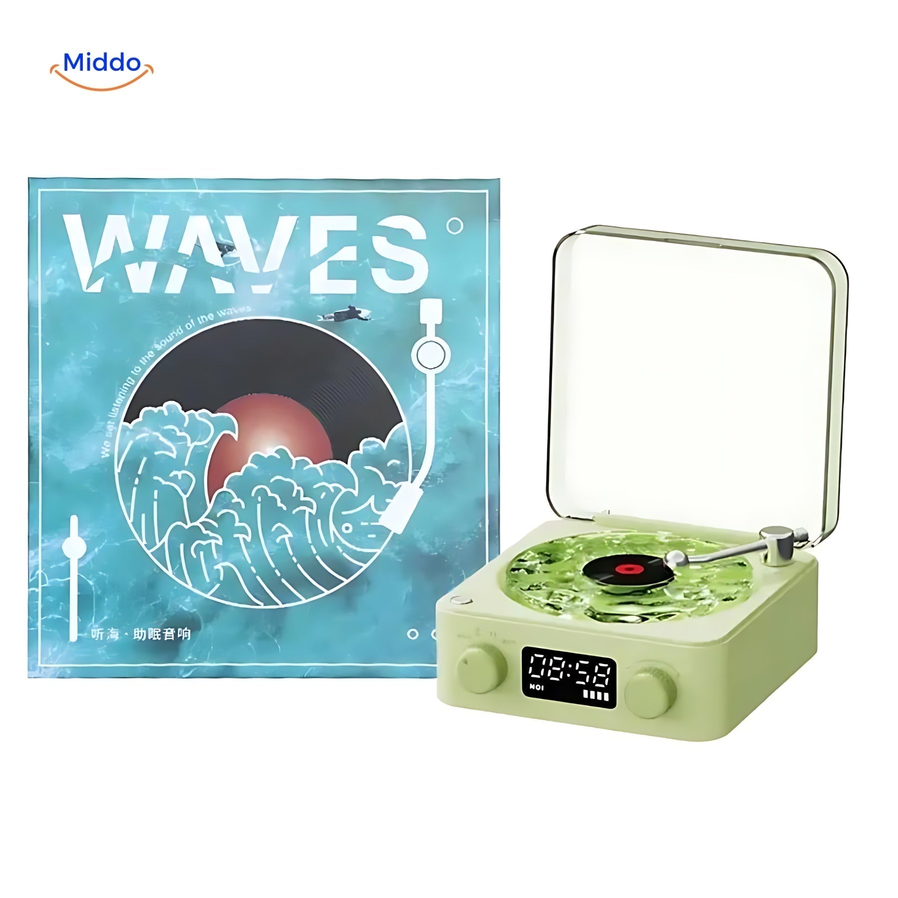 Maliben | Lumisound Turntable Speaker | Magical Sound And Light Experience For Your Home