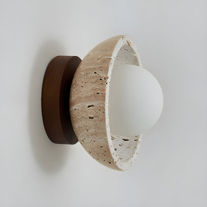 Maliben | Boho Travertine Natural Stone Led Wall Lamp