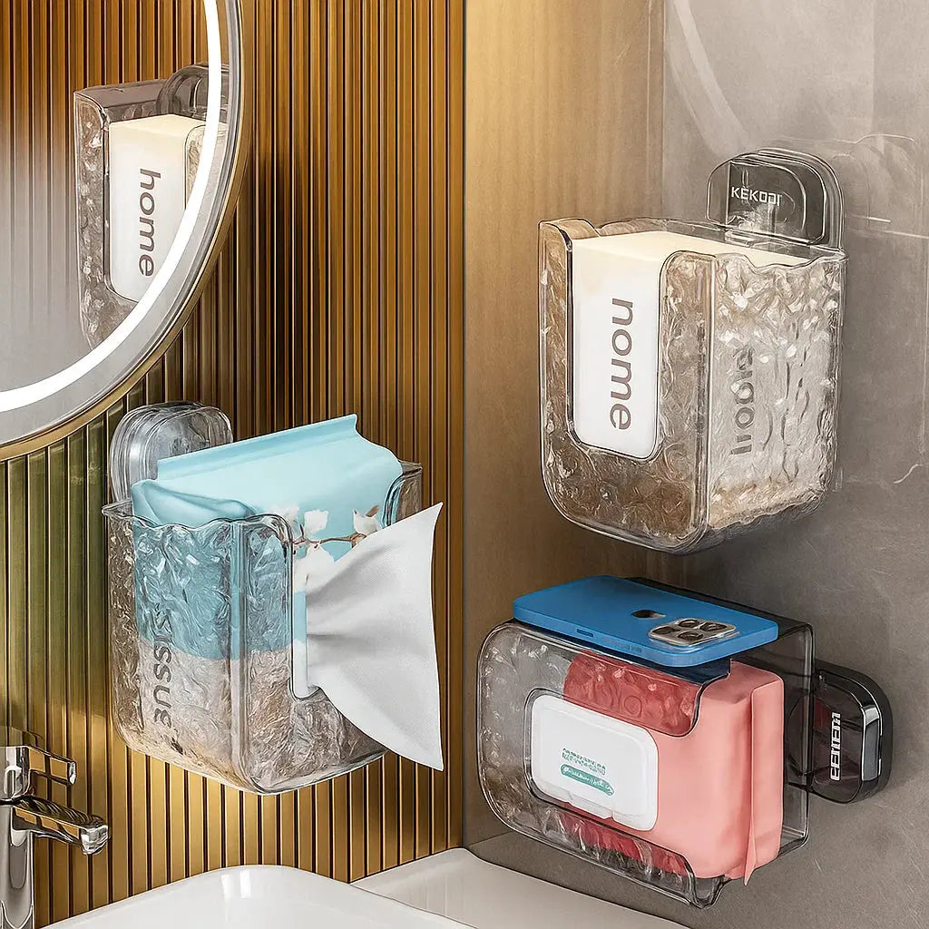 MaliBen | Glowfix Wall Tissue Holder — No More Chaos, Your Bathroom Will be Stylish, Clean, And Totally Relaxing!
