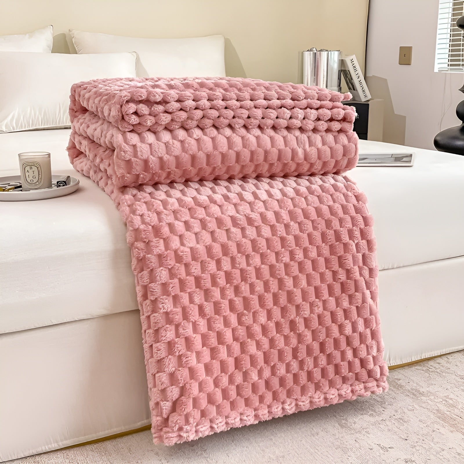 Maliben | Cozy Blanket Nordhavn | Super Soft & Heat Insulating | Easy Care | Microfiber Gray