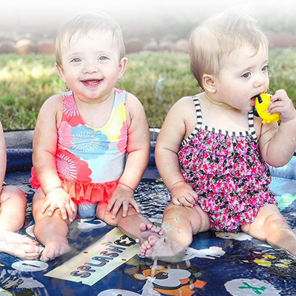 Maliben | Coolisplash | Water Mat For Children – Cheerful Sea Creatures Play Mat For Cooling And Outdoor Fun