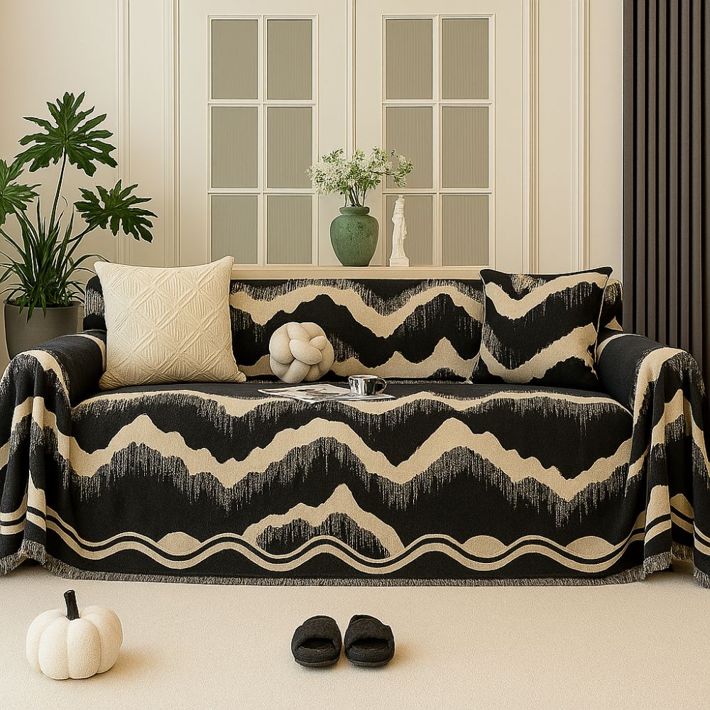 Maliben | Wavescape Chenille Sofa Cover