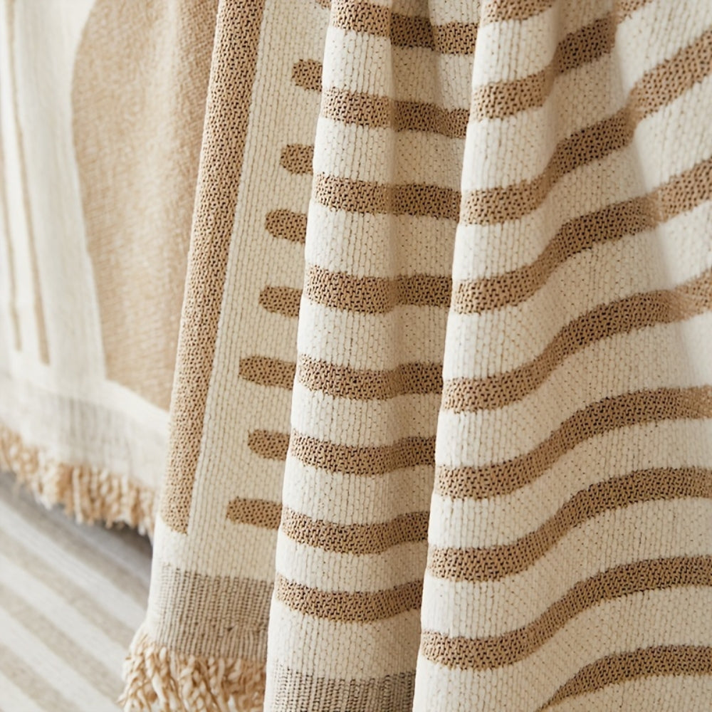 Maliben | Wavy Stripe Boho Sofa Cover