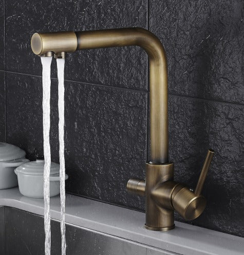 Maliben | Filtered Water Kitchen Faucet Double Handle Faucet