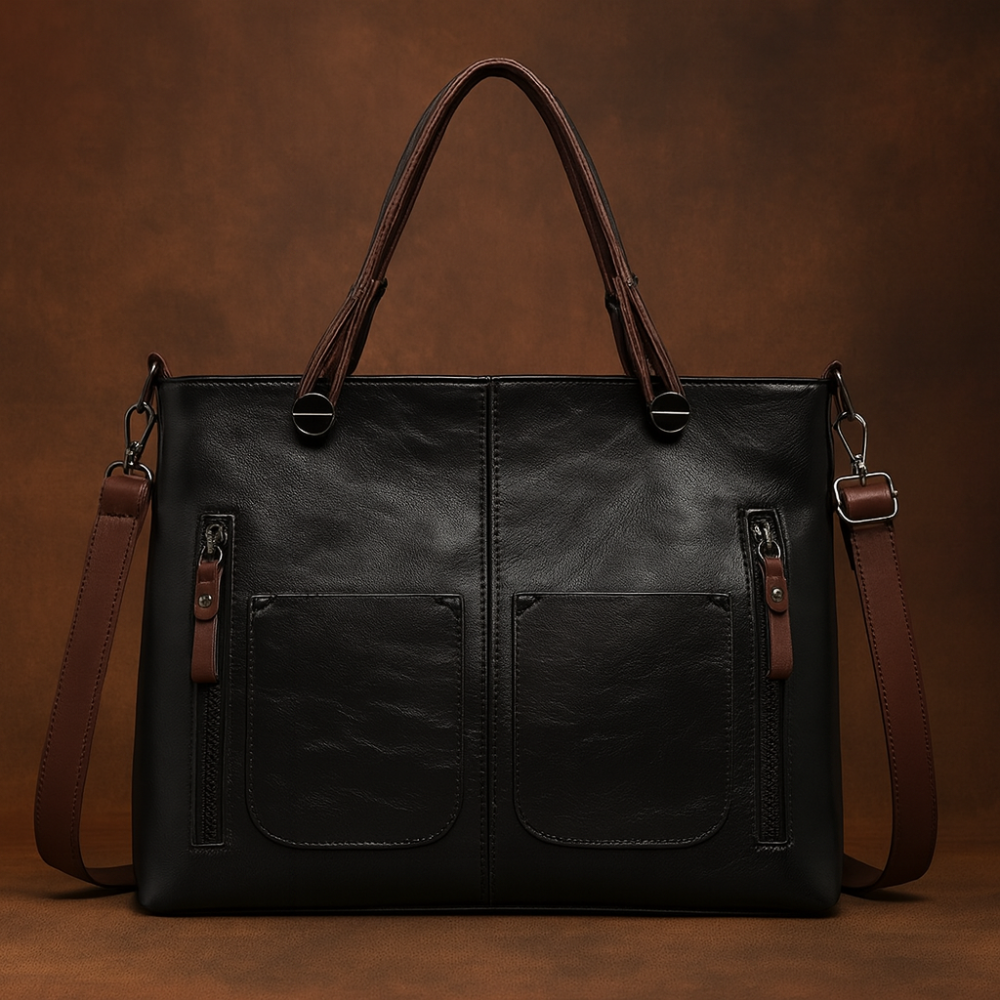 Maliben | Women’S Leather Tote Handbag Shoulder Crossbody Multi Compartments