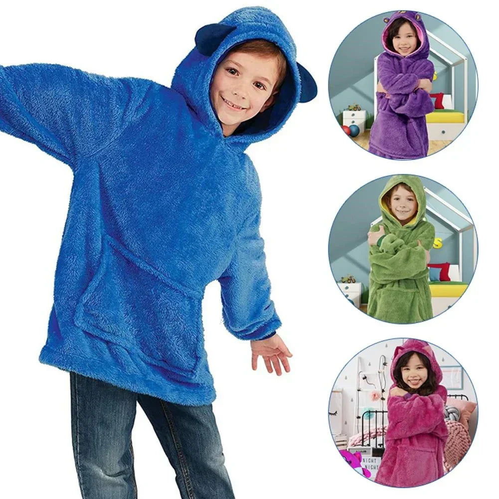 Maliben | Snugglepals | Cozy ComFort - 2-In-1 Kids Animal Hoodie Cushion Toy for Winter