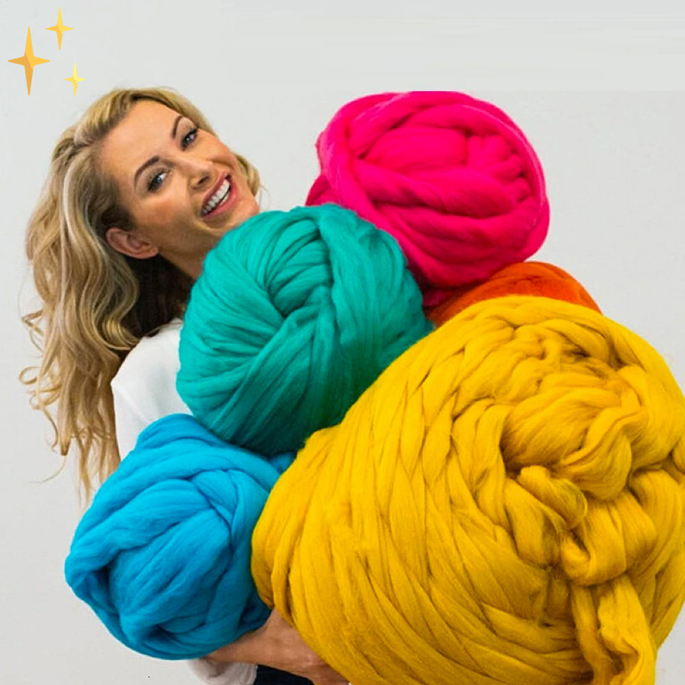 Maliben | Xxl Thick Yarn 1000g For Crocheting - Luxury Soft Yarn For Blankets And Cushions