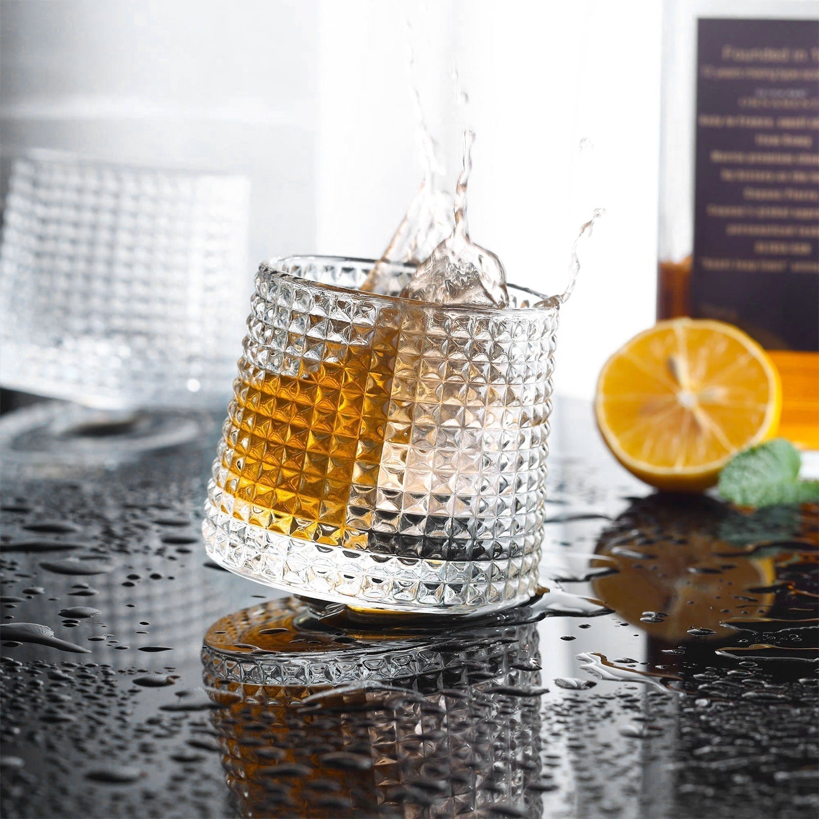 Maliben | Rotatable Whiskey Tumbler Set