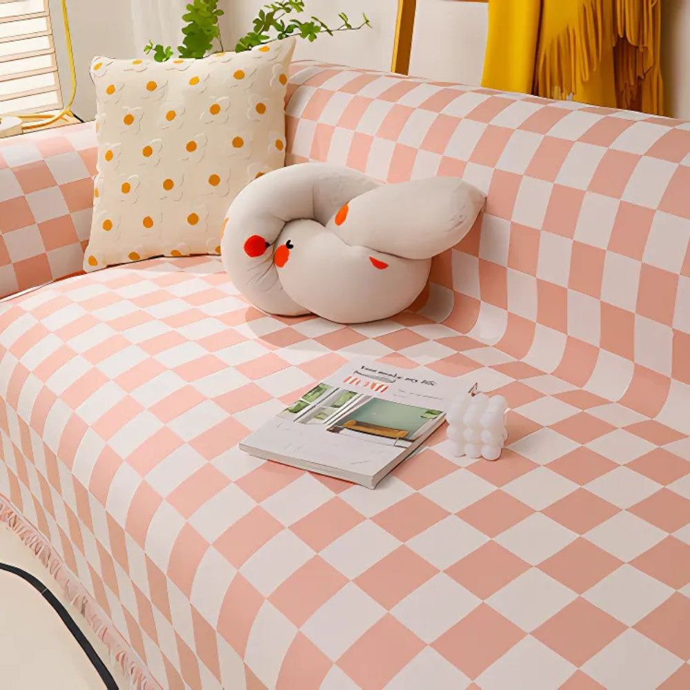 Maliben | Checkerboard Anti-Scratch Sofa Cover