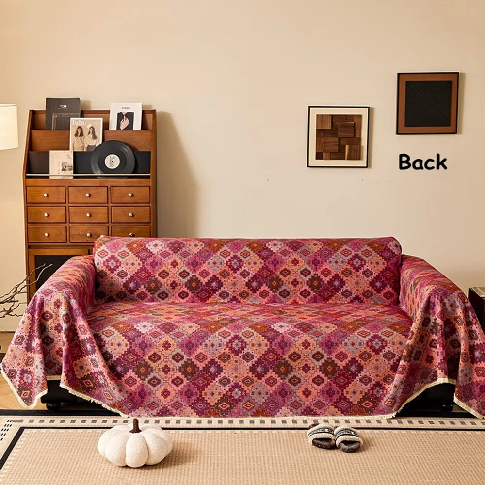 Maliben | Zahara Geometric Tribal Kilim Sofa Cover