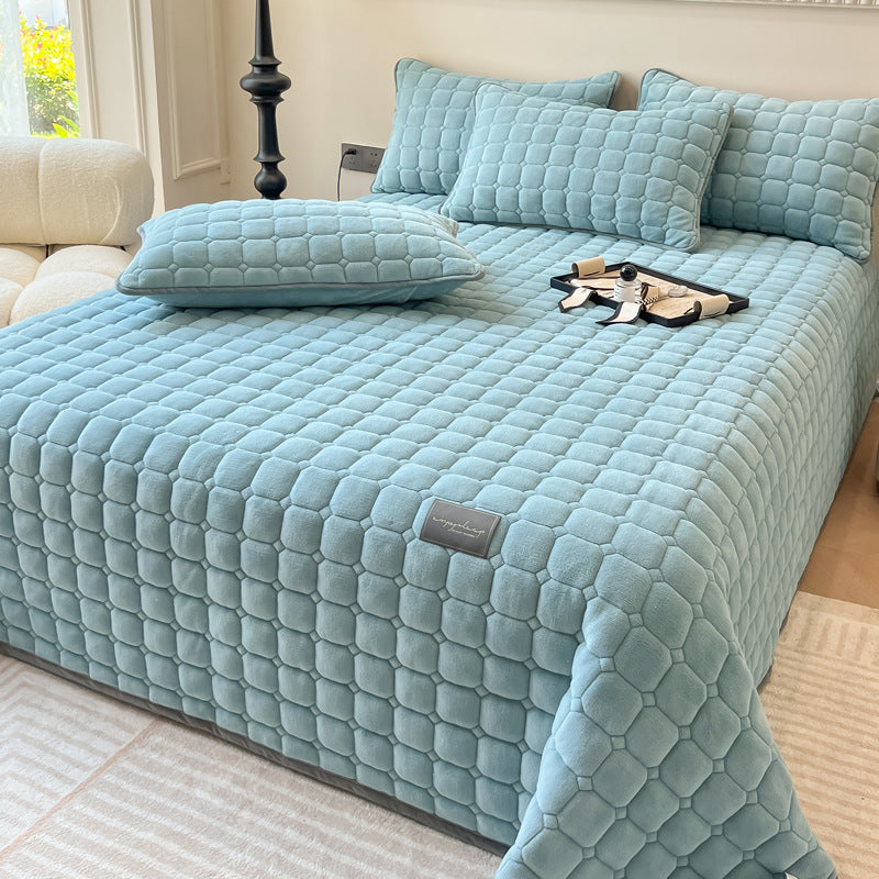 Maliben | Modern Soft Throw Blanket with Square Texture – Stylish Fluffy Bed & Sofa Cover
