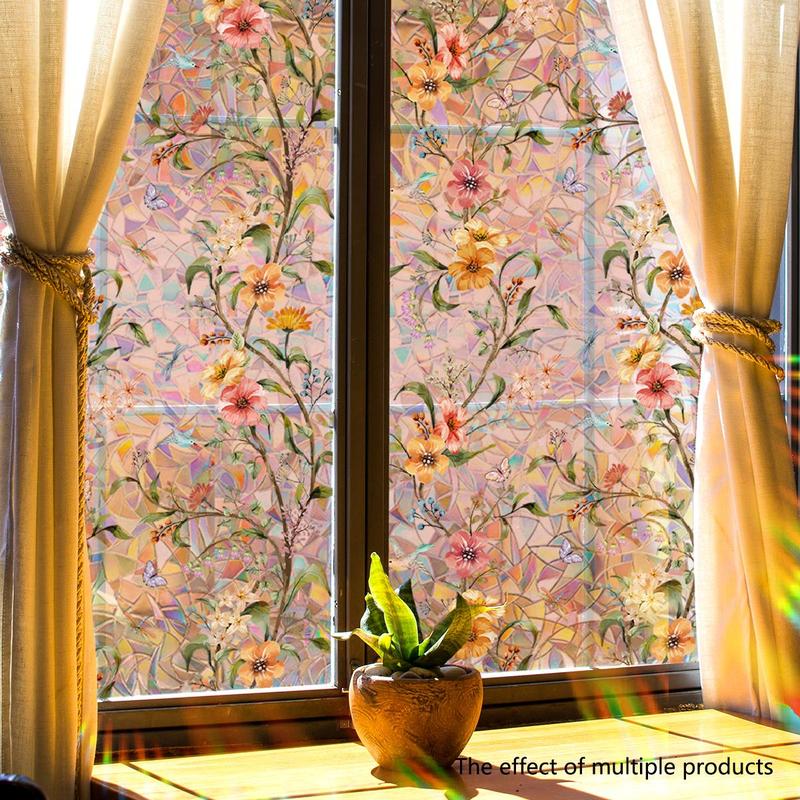 Maliben | 💐 Colorful Floral Bouquet Window Sticker 🖼️ (Removable Without Leaving Marks)
